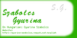 szabolcs gyurina business card